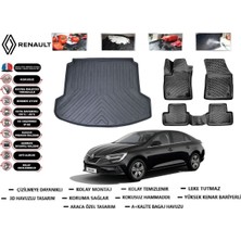 Renault Megane 4 Sedan 2025 Model Çift Kulaklı Bagaj Havuzu Araca Özel Paspas Takımı Flex