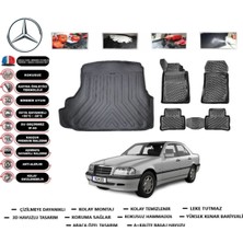 Mercedes C Serisi W202 1996 Model Bagaj Havuzu Araca Özel Paspas Takımı Kauçuk