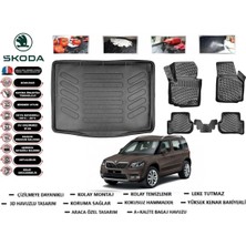 Skoda Yeti 2012 Model Bagaj Havuzu Araca Özel Paspas Takımı Flex