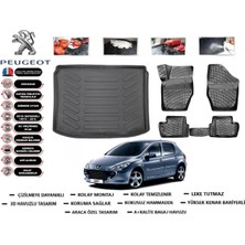 Peugeot 307 Hb 2004 Model Bagaj Havuzu Araca Özel Paspas Takımı Flex
