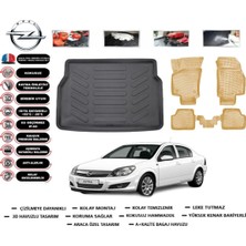 Opel Astra H Sedan 2007 Model Bagaj Havuzu(Paspası)+Araca Özel Bej Paspas Takımı Flex
