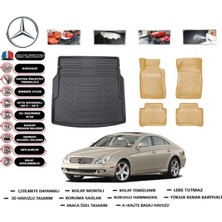 Mercedes Cls C219 2008 Model Bagaj Havuzu(Paspası)+Araca Özel Bej Paspas Takımı Flex