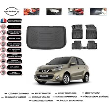 Nissan Micra 2017 Model Bagaj Havuzu Araca Özel Paspas Takımı Flex