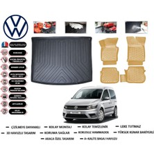 Volkswagen Caddy 2004 Model Bagaj Havuzu(Paspası)+Araca Özel Bej Paspas Takımı Flex
