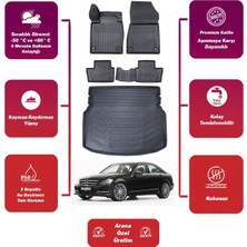 Mercedes C Serisi W204 2010 Model Rampalı Bagaj Havuzu Araca Özel Extra Havuzlu Paspas Takımı