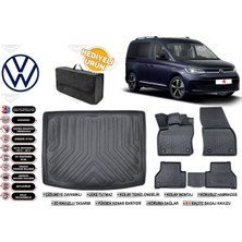 Volkswagen Caddy 2022 Model Bagaj Havuzu+4d Araca Özel Havuzlu Paspas Takımıı Rice