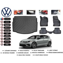 Volkswagen Golf 7 Model 2017 Alt Bagaj Havuzu Araca Özel Paspas Takımı Flex