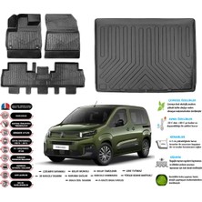Citroen Berlingo 2019 Sonrası Seperatörlü Bagaj Havuzu+3d Araca Özel Paspas Takımı Birebir Uyumlu