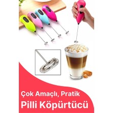 Premium Kalite Pratik Pilli Mini Mikser Kahve ve Süt Köpürtücüsü Yumurta Çırpıcı Mikser