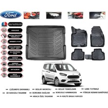 Ford Tourneo Courier 2016 Model Bagaj Havuzu Araca Özel Paspas Takımı Flex