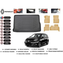 Renault Scenic 3 2016 Model Bagaj Havuzu(Paspası)+Araca Özel Bej Paspas Takımı Flex