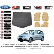 Ford C-Max 2007 Model Bagaj Havuzu(Paspası)+Araca Özel Bej Paspas Takımı Flex