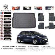 Peugeot 208 2017 Model Bagaj Havuzu Araca Özel Paspas Takımı Flex