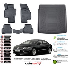 Volkswagen Passat cc 2014 Model Esnek Bagaj Havuzu Araca Özel Siyah Paspas Seti