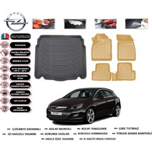 Opel Astra J Hb 2013 Model Bagaj Havuzu(Paspası)+Araca Özel Bej Paspas Takımı Flex