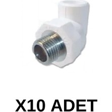 Pprc Dış Dişli Dirsek 25 3/4 10 Adet