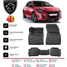 Peugeot 208 Elektirikli 2019 ve Sonrası 4.5d Premium Havuzlu Siyah Paspas Takımı Kokusuz