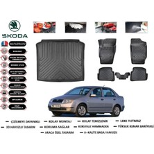 Skoda Fabia Sedan 2004 Model Bagaj Havuzu Araca Özel Paspas Takımı Flex