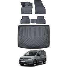 Volkswagen Caddy 2021 Model Bagaj Havuzu Araca Özel Siyah Paspas Takımı