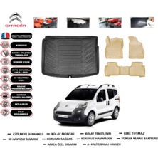 Citroen Nemo 2016 Model Bagaj Havuzu(Paspası)+Araca Özel Bej Paspas Takımı Flex