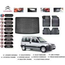 Citroen Berlingo 2004 Model Bagaj Havuzu Araca Özel Paspas Takımı Flex