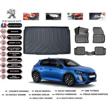 Peugeot 208 Elektrikli 2025 Model Bagaj Havuzu Araca Özel Paspas Takımı Flex