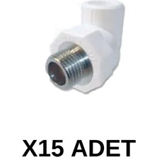 Pprc Dış Dişli Dirsek 25 1/2 15 Adet