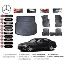 Mercedes C Serisi W204 2009 Model Plastik Setli Bagaj Havuzu Araca Özel Paspas Takımı Flex
