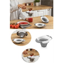 Trade Bazaar Silikon Katlanabilir Konserve Kavanoz Hunisi - Akordiyon Huni