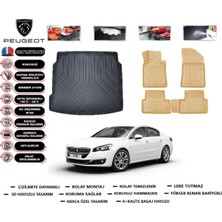 Peugeot 508 2017 Model Allure Bagaj Havuzu(Paspası)+Araca Özel Bej Paspas Takımı Flex