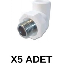 Pprc Dış Dişli Dirsek 25 3/4 5 Adet