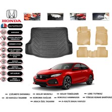 Honda Civic Hb 2021 Model Bagaj Havuzu(Paspası)+Araca Özel Bej Paspas Takımı Flex