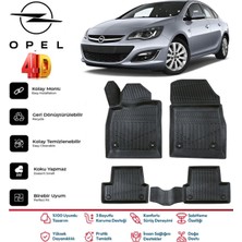 Opel Astra J 2009 ve Sonrası 4.5d Premium Havuzlu Siyah Paspas Takımı Kokusuz