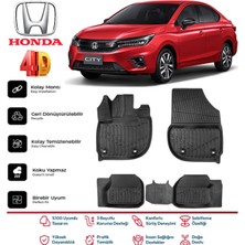 Honda City 2021 ve Sonrası 4.5d Premium Havuzlu Siyah Paspas Takımı Kokusuz