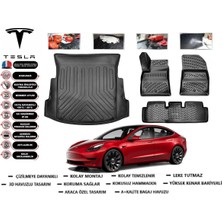 Tesla Model 3 2019 Model Bagaj Havuzu Araca Özel Paspas Takımı Flex