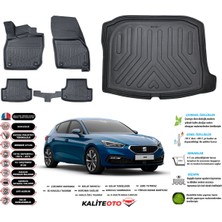 Seat Leon 2025 Model Esnek Bagaj Havuzu Araca Özel Siyah Paspas Seti