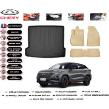 Chery Omoda 5 2023 Model Bagaj Havuzu(Paspası)+Araca Özel Bej Paspas Takımı Flex