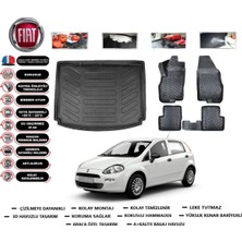 Fiat Punto 2016 Model Bagaj Havuzu Araca Özel Paspas Takımı Flex
