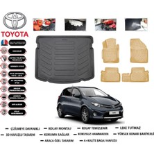 Toyota Auris 2013 Model Bagaj Havuzu(Paspası)+Araca Özel Bej Paspas Takımı Flex