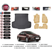 Fiat Linea 2009 Model Bagaj Havuzu(Paspası)+Araca Özel Bej Paspas Takımı Flex
