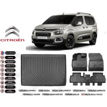 Citroen Berlingo 2019 Model Bagaj Havuzu Araca Özel Siyah Extra Havuzlu Paspas Takımı