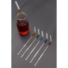 6 Adet Renkli Cam Pipet Isıya Dayanıklı Pipet Seti