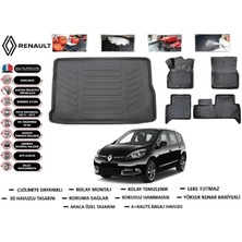 Renault Grand Scenic 3 2015 Model Bagaj Havuzu Araca Özel Paspas Takımı Flex
