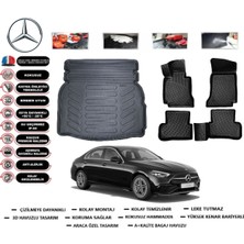 Mercedes C Serisi W205 2015 Model Rampalı Bagaj Havuzu Araca Özel Paspas Takımı Flex