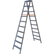 10+10 Basamaklı Çift Çıkışlı Galvanizli Profil Merdiven | Ev, Bahçe, Iş Yeri Için