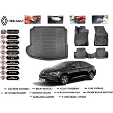 Renault Megane 4 Sedan 2020 Model Sol Kulaklı Bagaj Havuzu Araca Özel Paspas Takımı Flex