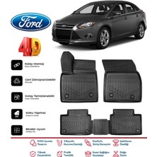 Ford Focus 3 Sedan 2011-2014 4.5d Premium Havuzlu Siyah Paspas Takımı Kokusuz