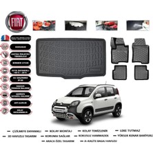 Fiat Panda Hibrit 2021 Model Bagaj Havuzu Araca Özel Paspas Takımı Flex