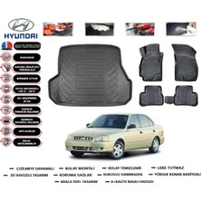 Hyundai Accent 1997 Model Bagaj Havuzu Araca Özel Paspas Takımı Prrox