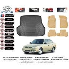 Hyundai Accent 1997 Model Bagaj Havuzu(Paspası)+Araca Özel Bej Paspas Takımı Flex